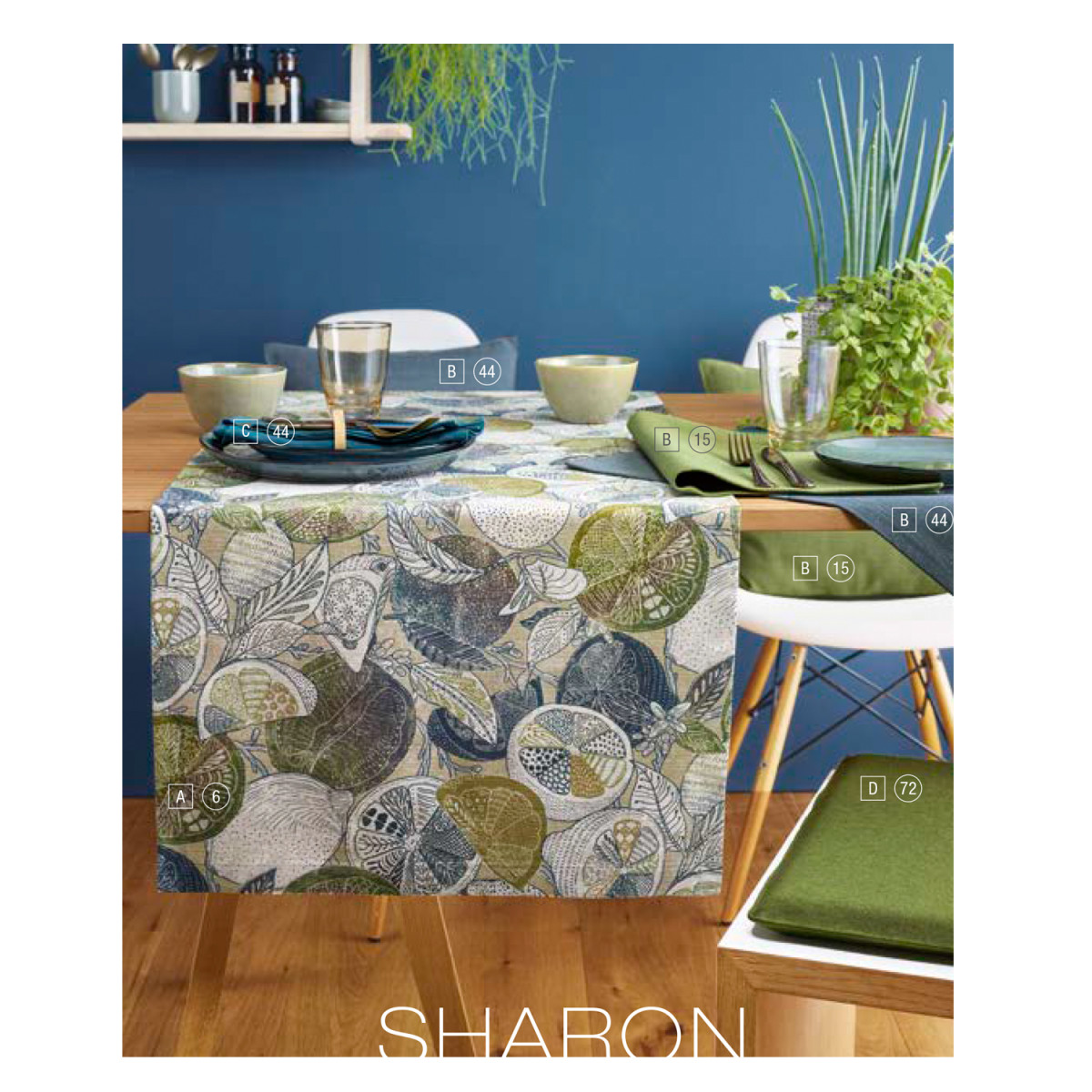 Kissenhülle Tischläufer Mitteldecke Berry oder Olive in Sharon Sander