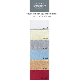 Biber Flausch Spannbettlaken von Kneer 120 - 130 x 200 cm in 6 Farben